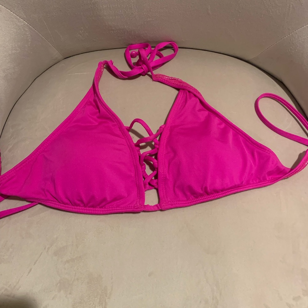 Pink bsuit halter top